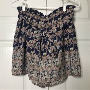 Floral Paper Bag Shorts